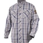 Black Stallion AR/FR Cotton Work Shirt, Blue Plaid WF2110-PB