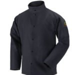Black Stallion Black Flame-Resistant Cotton Welding Jacket #FBK9-30C