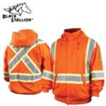 Black Stallion TruGuard™ 200 FR Cotton Hooded Sweatshirt, Reflectives, Orange #JF1332-OR