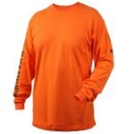 Revco Black Stallion 7 Oz Flame-Resistant Cotton Long Sleeve T-Shirt (Orange) - NFPA 2112, NFPA 70E #TF2510-OR
