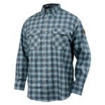 Revco Black Stallion 7oz Flame-Resistant (FR) Cotton Work Shirt (Gray Plaid) #FS9-PGY