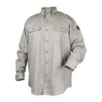 Revco Black Stallion Flame-Resistant (FR) Cotton Work Shirt (Stone) #WF2110-ST