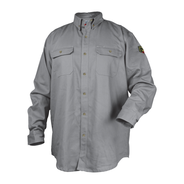 Revco Black Stallion FR Cotton Welding/Work Shirt (Gray) #WF2110-GY_68bbdca553fbe.png Revco Black Stallion FR Cotton Welding/Work Shirt (Gray) #WF2110-GY - Image 1