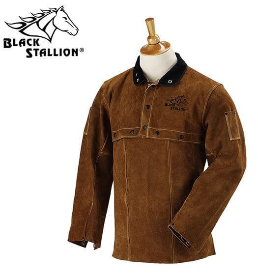 Revco Black Stallion Split Cowhide Cape Sleeves and 20″ Bib Combo #220CS_68bbdc8cd3a44.jpeg Revco Black Stallion Split Cowhide Cape Sleeves and 20" Bib Combo #220CS - Image 1