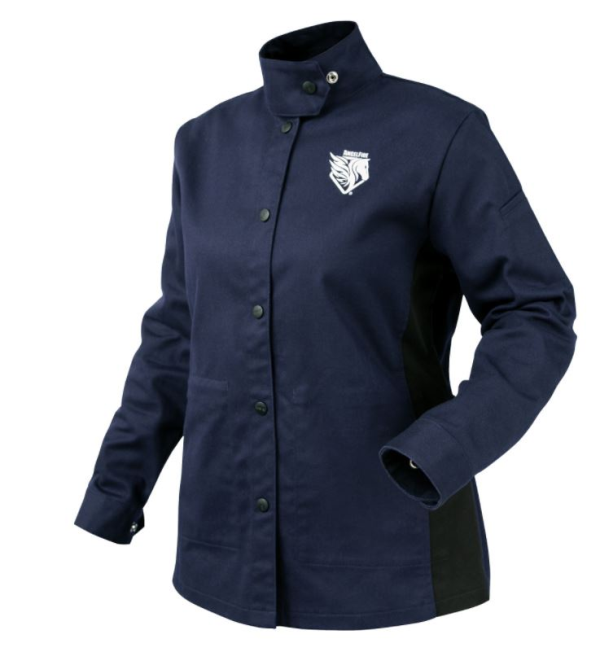 AngelFire® Women’s FR Cotton Welding Jacket, Navy & Black #JF1015-NB_68e04d816fc42.png AngelFire® Women's FR Cotton Welding Jacket, Navy & Black #JF1015-NB - Image 1