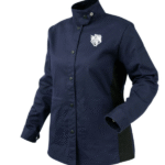 AngelFire® Women's FR Cotton Welding Jacket, Navy & Black #JF1015-NB