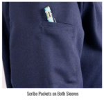 AngelFire® Women's FR Cotton Welding Jacket, Navy & Black #JF1015-NB - Image 4