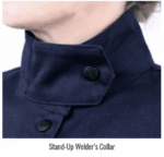 AngelFire® Women's FR Cotton Welding Jacket, Navy & Black #JF1015-NB - Image 6