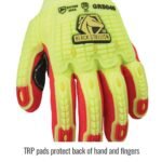 Black Stallion A6 Cut Resistant And Impact Sandy Nitrile Coated Hi-Vis Hppe Blend Glove - Image 4