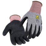 Black Stallion A6 Cut Resistant Sandy Nitrile Coated 18G Hppe Blend Glove