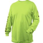 Black Stallion FR Cotton Knit Long-Sleeve T-Shirt Safety Lime #TF2510LM