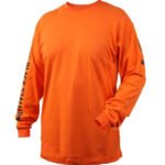 Black Stallion FR Cotton Knit Long-Sleeve T-Shirt Safety Orange #TF2510OR