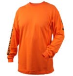 Black Stallion FR Cotton Knit Long-Sleeve T-Shirt Safety Orange #TF2510OR