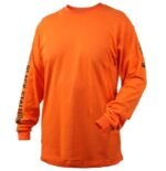 Black Stallion FR Cotton Knit Long-Sleeve T-Shirt Safety Orange #TF2510OR - Image 2