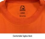 Black Stallion FR Cotton Knit Long-Sleeve T-Shirt Safety Orange #TF2510OR - Image 4