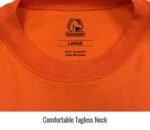 Black Stallion FR Cotton Knit Long-Sleeve T-Shirt Safety Orange #TF2510OR - Image 5