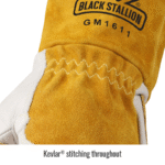 Black Stallion GM1611 Cowhide MIG Glove with Reinforced Palm & Thumb - Image 6