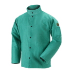 Black Stallion TruGuard™ 200 12 oz. FR Cotton Welding Jacket, Green #F2-30C - Image 3