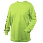 Revco Black Stallion 7 Oz Flame-Resistant Cotton Long Sleeve T-Shirt - NFPA 2112, NFPA 70E (Lime) #TF2510-LM