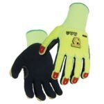 Revco Black Stallion AccuFlex™ A5 Cut & Impact Resistant Hi-Vis Sandy Nitrile-Coated Knit Glove GR4040-HB