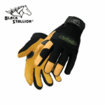 Revco Black Stallion Action Spandex With Grain Deerskin Ergonomic Gloves #99DEER - Image 3
