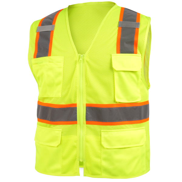 Revco Black Stallion ANSI Class 2 7-Pocket Hi-Vis Safety Vest (Lime) #VS2035-LM_68e3079dc213e.png Revco Black Stallion ANSI Class 2 7-Pocket Hi-Vis Safety Vest (Lime) #VS2035-LM - Image 1