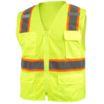 Revco Black Stallion ANSI Class 2 7-Pocket Hi-Vis Safety Vest (Lime) #VS2035-LM - Image 2