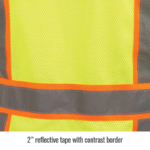 Revco Black Stallion ANSI Class 2 7-Pocket Hi-Vis Safety Vest (Lime) #VS2035-LM - Image 6