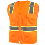 Revco Black Stallion ANSI Class 2 7-Pocket Hi-Vis Safety Vest (Orange) #VS2035-OR - Image 2