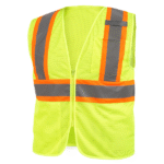 Revco Black Stallion ANSI Class 2 Two-Tone Polyester Hi-Vis Safety Vest (Lime) #VS2022-LM