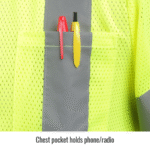 Revco Black Stallion ANSI Class 3 Short Sleeve Hi-Vis Safety Vest (Lime) #VS2030-LM - Image 6