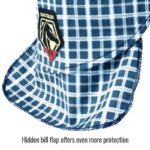 Revco Black Stallion FR Cotton Welding Cap with Hidden Bill Extension, Blue Plaid (Large) #AH1730-BL-LRG - Image 10