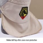 Revco Black Stallion FR Cotton Welding Cap with Hidden Bill Extension (Gray/Stone Khaki) #AH1630-GS - Image 7