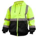 Revco Black Stallion Hi-Vis Class 3 Poly Fleece Full-Zip Hooded Sweatshirt (Non FR) #JS3050-LB - Image 3