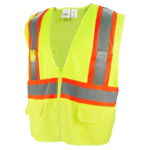 Revco Black Stallion Mesh Shoulders/Solid Bottom Safety Vest w/ Reflectives (Lime/Orange) #SVY220 - Image 3