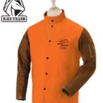 Revco Black Stallion Orange FR Cotton/Split Cowhide Hybrid™ Jacket #FO9-30C/BS