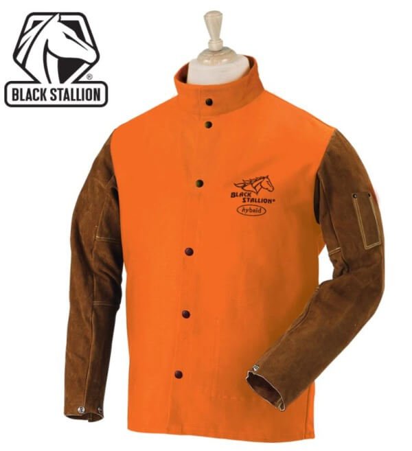 Revco Black Stallion Orange FR Cotton/Split Cowhide Hybrid™ Jacket #FO9-30C/BS_68e04b4250113.jpeg Revco Black Stallion Orange FR Cotton/Split Cowhide Hybrid™ Jacket #FO9-30C/BS - Image 1