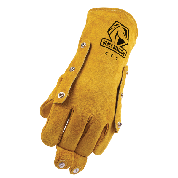 Revco Black Stallion Split Cowhide Stick Glove with FluxGuard Snaps, Left Hand Only #580LH_68e2ec6d52066.png Revco Black Stallion Split Cowhide Stick Glove with FluxGuard Snaps, Left Hand Only #580LH - Image 1