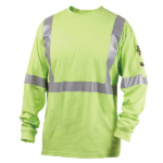 Revco Black Stallion ToolHandz 7oz Flame-Resistant Long Sleeve T-Shirt w/ Silver Reflective (Lime) #TF2511-LM