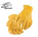 Revco Black Stallion Top Grain Elkskin - Elastic Wrist Driver's Style Gloves #17 - Image 2