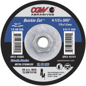 3188272AA-21 4-1/2X.045X5/8-11 T27 Za60Sb-02..