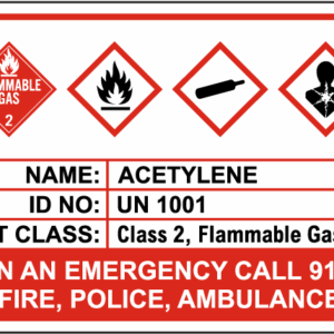 Acetylene Gas 8Cft Un1001