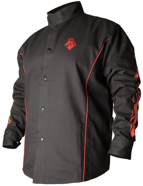 Bsx Fr Jacket Black 9Oz W/Flames