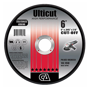 6"X.045"X7/8" Ulticut T1 Steel/Stainless Steel Cutting Wheel