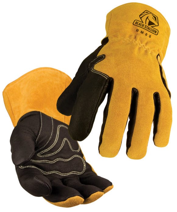 Bsx Mig Glv Black Pigskin W/Padded